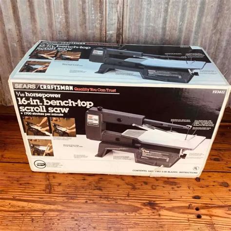 Nos Craftsman 16 Inch Bench Top Scroll Saw 1700 Strokes Minute Tool
