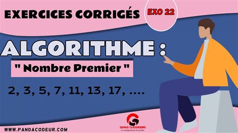 Algorithme Exercices Corrigés 22 Algorithme Nombre Premier Part 1