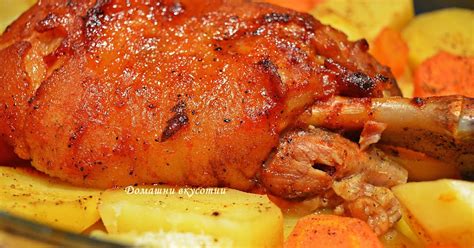 Домашни вкусотии: Печен свински бут
