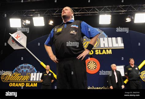 Raymond Van Barneveld Celebrates Winning The Grand Slam Of Darts Stock