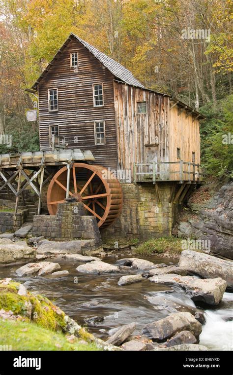 Glades Creek Grist Mill Stock Photo Alamy