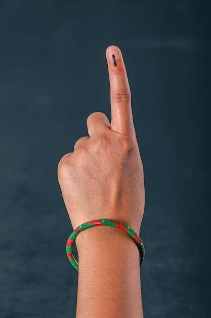 Premium Photo Indian Voter Hand With Voting Sign After Casting Vote