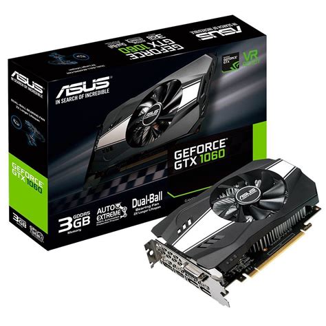 Placa De Vídeo Vga Nvidia Asus Geforce Gtx 1060 3gb Gddr5 Ph Gtx1060 3g