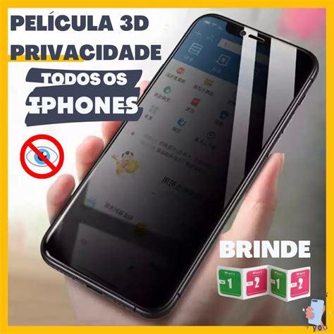 Película 3d Privativa Iphone Privacidade Anti Espião Espionagem Vidro 6