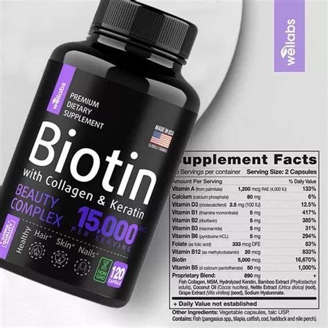 Suplemento Biotin Collagen Keratin Mg C P Cuotas Sin