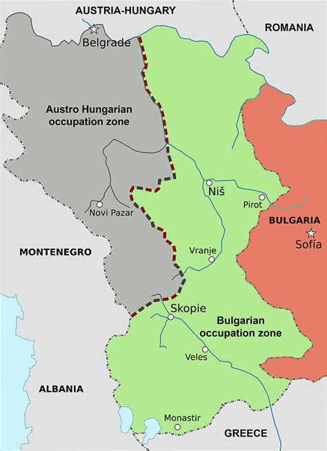 Occupied Serbia WW1 Drawing by Timeless Geo Maps - Pixels