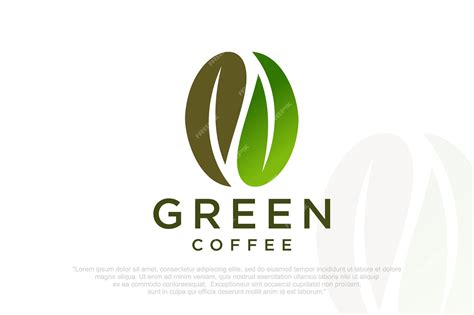 Premium Vector Coffee Bean Logo Design With Combination Leaf And Bean