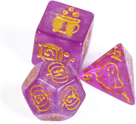 Dados De Halloween De Piezas De Dados Poli Dricos Dnd Nebulosa Con