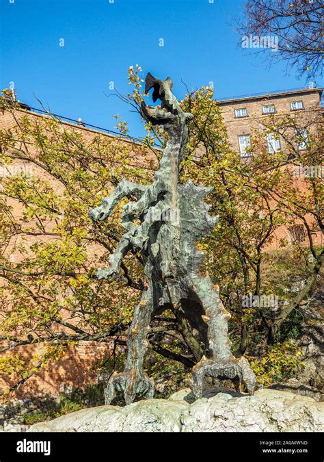 Fire Breathing Dragon Of Wawel Castle Krakow Poland Stock Photo Alamy