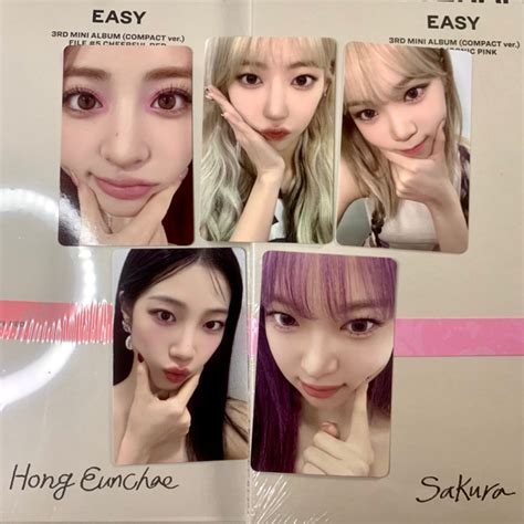 Jual Album Le Sserafim Easy Compact Ver Photocard Benefit Pob Showcase