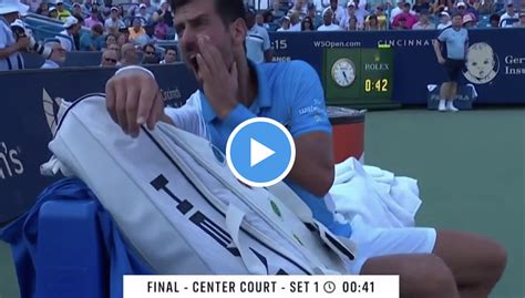 Atp Cincinnati Vid Os La Grosse Col Re De Djokovic Lors De Sa