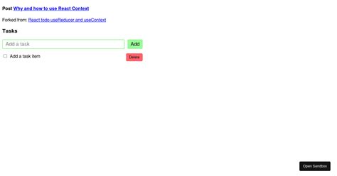 React Todo Reducer And Context Refactor Forked Codesandbox