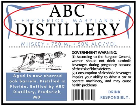 Distilled Spirits Labeling Brand Name Ttb Alcohol And Tobacco Tax