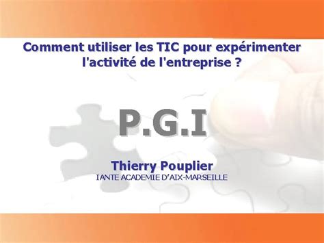 Comment Utiliser Les Tic Pour Exprimenter Lactivit De