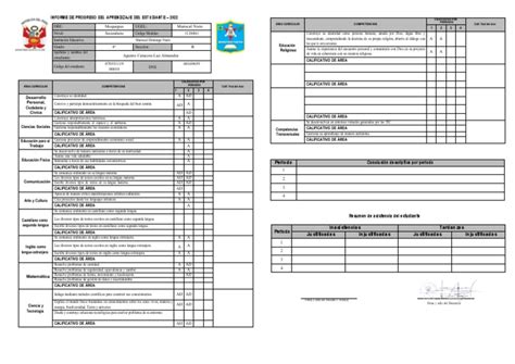 Modelo De Boleta De Notas 2022 Pdf Segundo Lenguaje Lengua Española