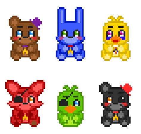 Pixilart FNaF 6 Rockstar Plushies By Crazycreeper529