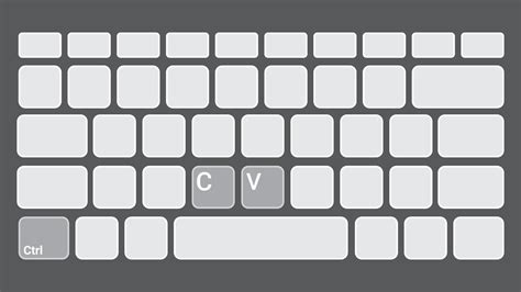 Touches Du Clavier Ctrl C Et Ctrl V Copiez Et Collez Les Raccourcis