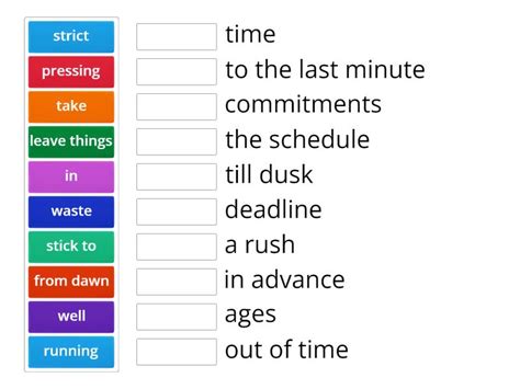 Collocation With TIME Match Up