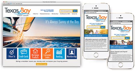 Web Site Launch Texas Bay Credit Union Corporate Branding