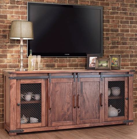 Best Farmhouse Sliding Barn Door Tv Stands For Inch Flat Screen