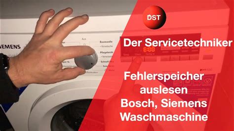 Fehlercodes Auslesen Bosch Siemens Wm Iq Youtube