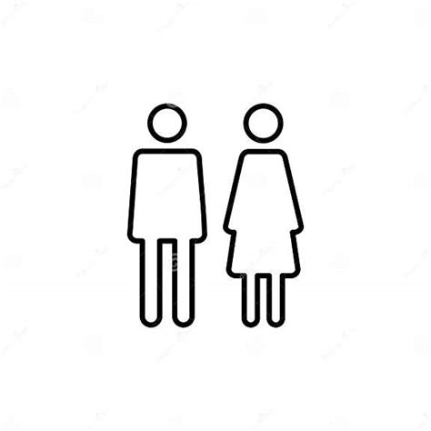 Man And Woman Icon Male And Female Symbol Stock Vector Illustration