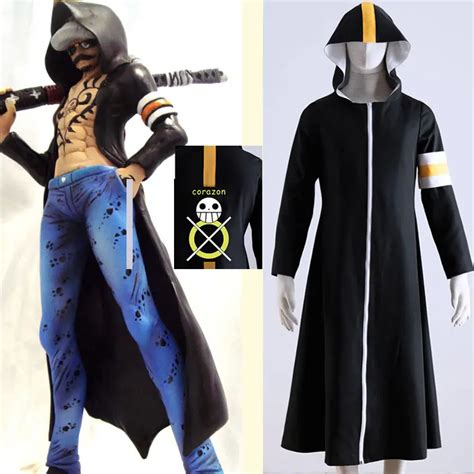 One Piece Trafalgar Law Cosplay Costume Long Coat Jacket In Anime