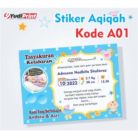 Jual Stiker Aqiqah dan Tasyakuran bayi | Shopee Indonesia