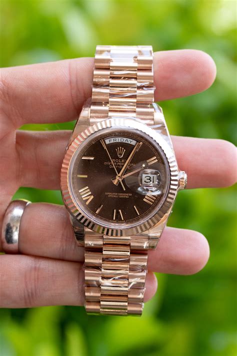 Rolex Day Date Rose Gold Chocolate Dial Outlet Bellvalefarms