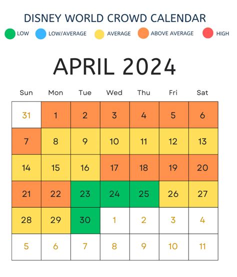 Disney Crowd Calendar 2024 By Park 2024 Devin Feodora