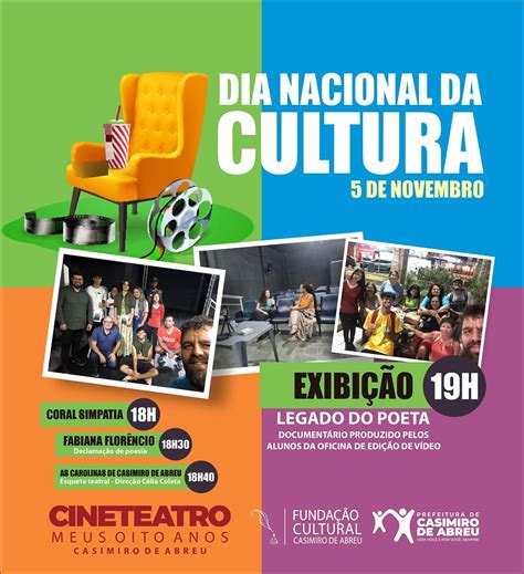 Programação especial do Dia Nacional da Cultura Fundação Cultural de