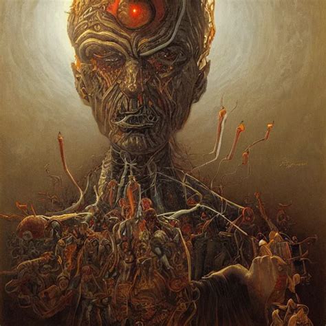 A Painting Of Mind Control By Johfra Bosschart Dark Stable Diffusion