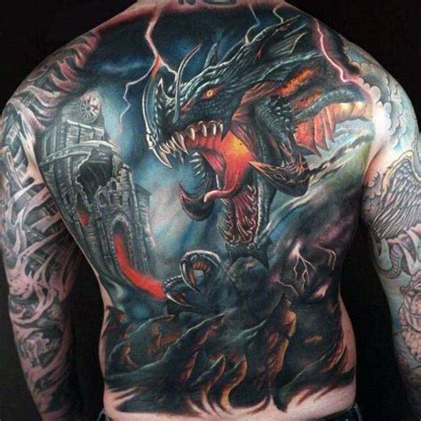 60 Stunning Dragon Back Tattoo Designs for Men [2024 Guide] | Dragon ...