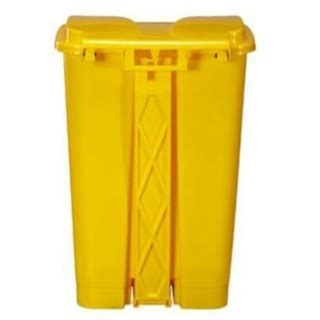 L L Biohazard Clinical Waste Bin Step Pedal Yellow Dustbin Tong