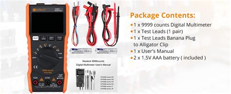 Neoteck Counts Trms Auto Range Digital Multimeter Volt Ohm