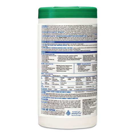 Clorox Healthcare® Hydrogen Peroxide Cleaner Disinfectant Wipes 9 X 6 75 Unscented White 95