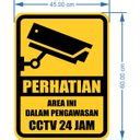 Jual Rambu Area Dalam Pengawasan Cctv Jam Plat Aluminium X Cm