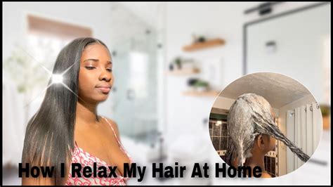 How I Relax My Hair At Home Youtube