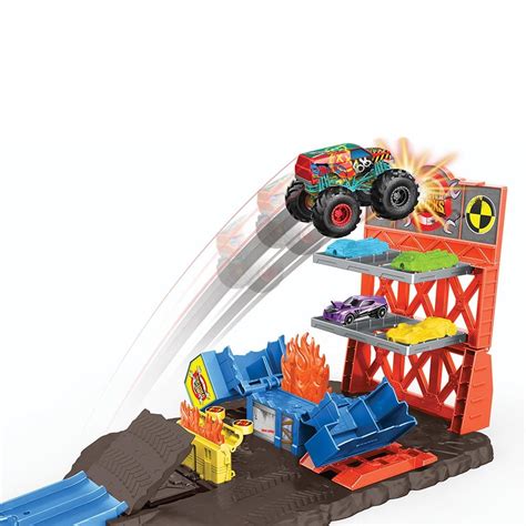 Set De Joaca Cu Masina De Teren Monster Trucks Hot Wheels Blast Station HFB Noriel