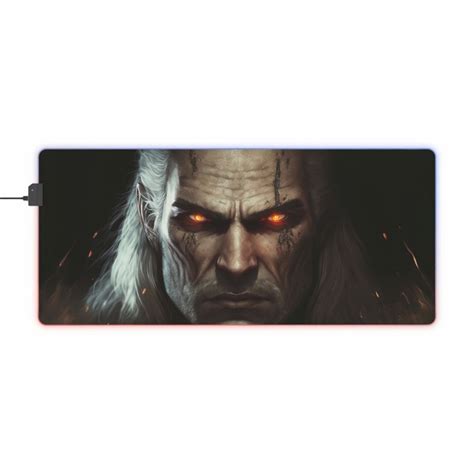 Witcher Geralt Of Rivia LED Mouse Pad 35 4x15 7 XXL Extended Non Slip