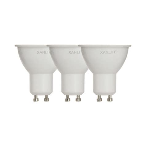 Xanlite Lot X3 Ampoule Spot Led Culot Gu10 5 5w Cons 50w Eq