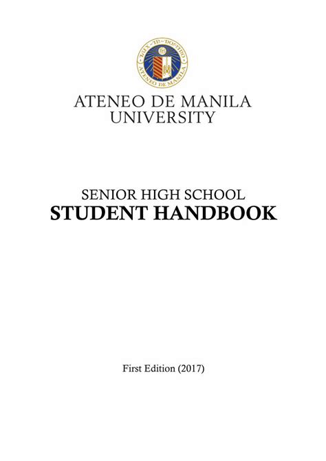 (PDF) SENIOR HIGH SCHOOL STUDENT HANDBOOK - … Student... · iii ATENEO DE MANILA UNIVERSITY BASIC ...