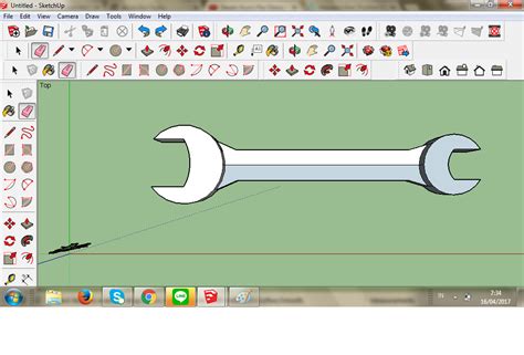 Membuat Desian Kunci Pas Dengan Sketchup