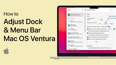 How To Adjust Dock And Menu Bar On Mac OS Ventura Tech How