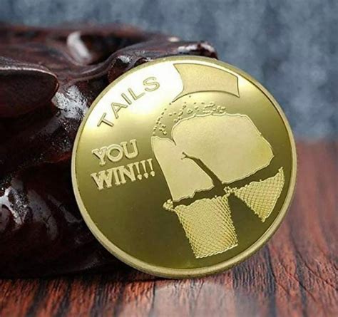 Nude Sexy Lady heads You Win tails You Win Brass or Silver Plated Coin Risqué Adult Novelty