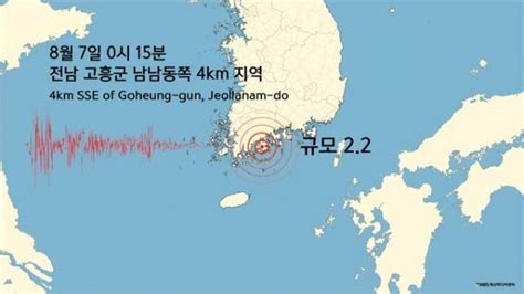 전남 고흥 규모 22 지진아직 구체적 피해 없어 네이트 뉴스