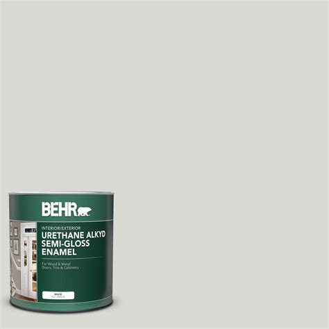 Behr 1 Qt N360 1 Seagull Gray Semi Gloss Enamel Urethane Alkyd