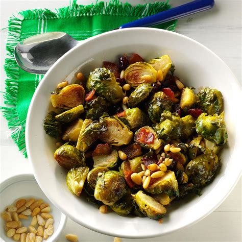 Roasted Balsamic Brussels Sprouts With Pancetta Recipe Taste Of Home