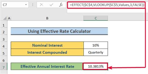 How To Calculate Effective Interest Rate In Excel With Formula