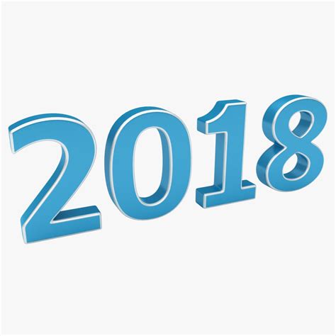 Año Nuevo 2018 Modelo 3d 19 3ds Obj Fbx Max Free3d